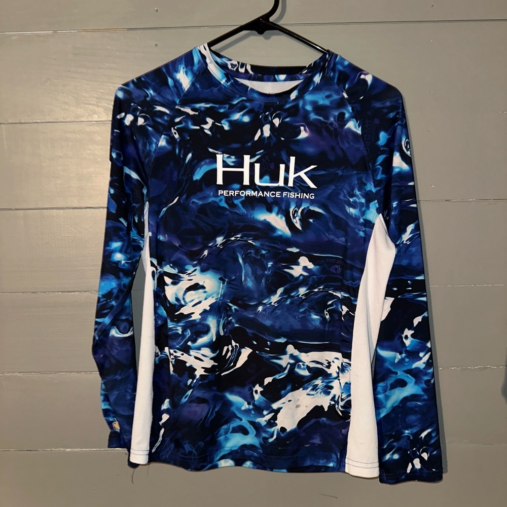 Huk Performance Fishing Shirt - Blue Pattern